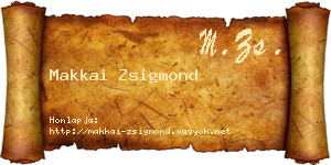 Makkai Zsigmond névjegykártya