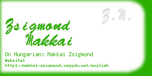 zsigmond makkai business card